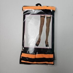 Halloween Stockings orange and black stripe